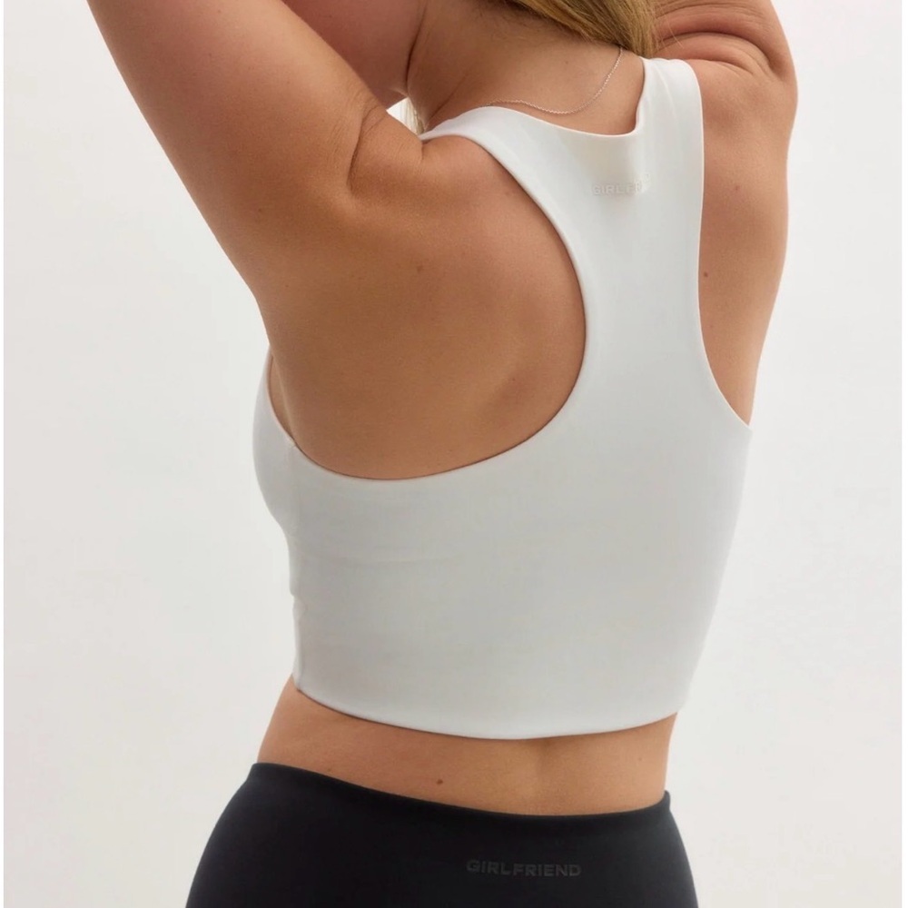 Girlfriend Collective Women’s White Paloma Racerback Bra - Size Small - Picture 2 of 7